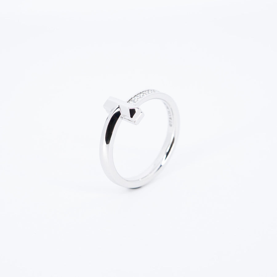 22/09/25 vrti 0971 Tanya Tiffany &amp; Co. Tiffany T T1 Ring with Diamonds wg กล่อง 50 #T3