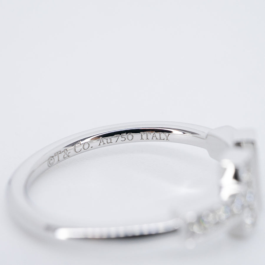**ถือเค natsu **22/09/25 vrti 0970 Tanya Tiffany &amp; Co. Tiffany T diamond Wire Ring wg กล่อง 47 #T3