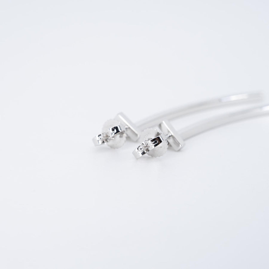 ต่างหู Tiffany & Co. Tiffany T Diamond Bar Earrings 18K White Gold (Used) #vrtieimt 7478