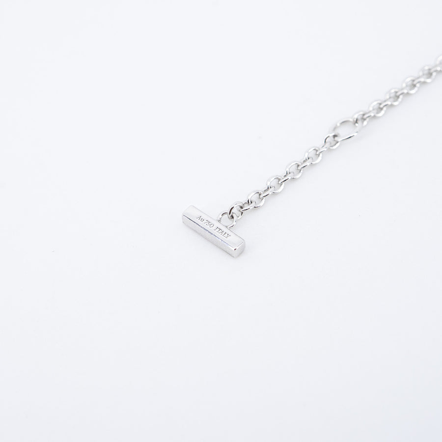 สร้อยข้อมือ Tiffany & Co. Tiffany T Smile Bracelet in White Gold with Diamonds 18K White Gold Size 17cm.# (Used) #vrtibimt 7479