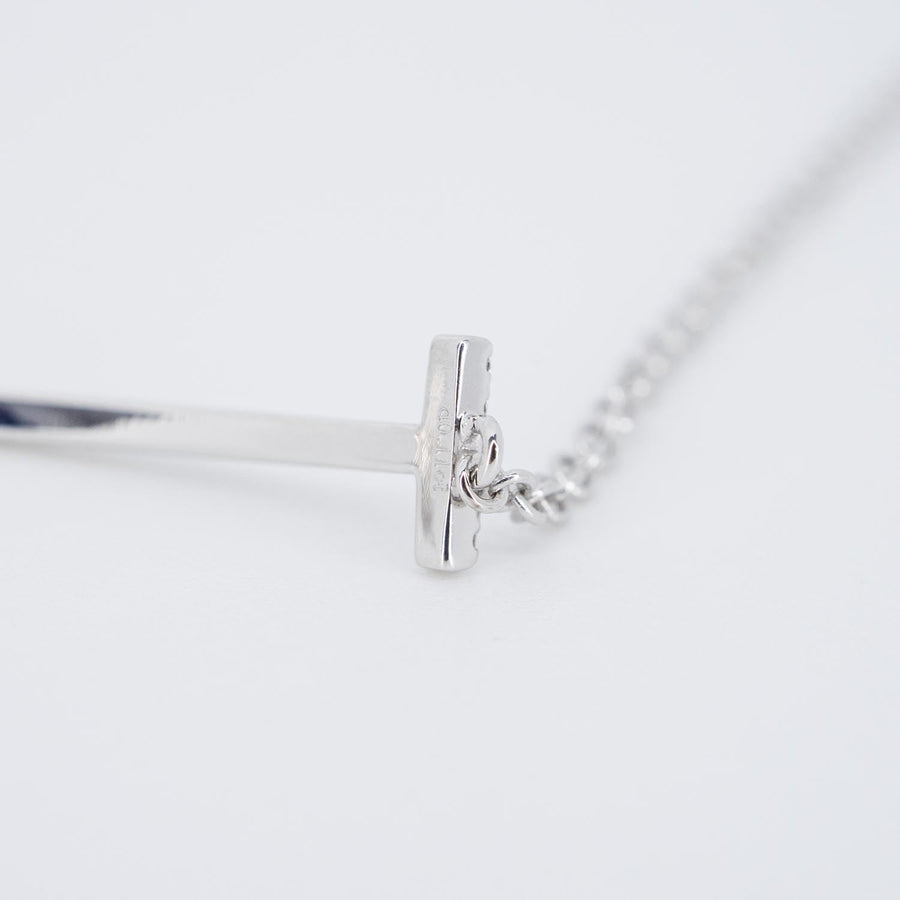 สร้อยข้อมือ Tiffany & Co. Tiffany T Smile Bracelet in White Gold with Diamonds 18K White Gold Size 17cm.# (Used) #vrtibimt 7479
