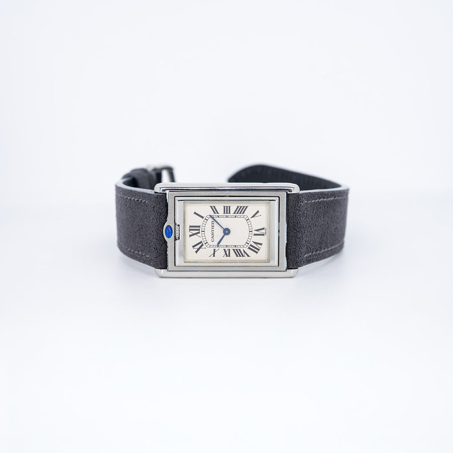Dear 26/09/25 vrcaHIT 0975 Bombซื้อเอง Cartier Tank Basculante Manual Winding Ref.2390 ss ใบServiceไทย #TU