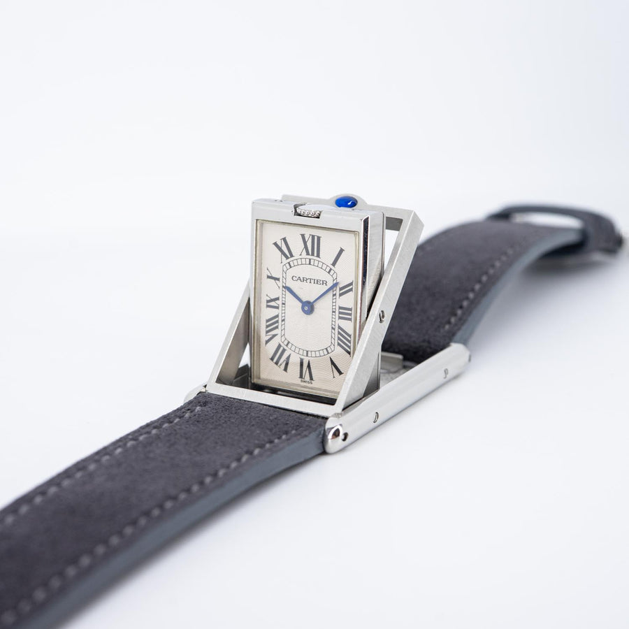 Dear 26/09/25 vrcaHIT 0975 Bombซื้อเอง Cartier Tank Basculante Manual Winding Ref.2390 ss ใบServiceไทย #TU