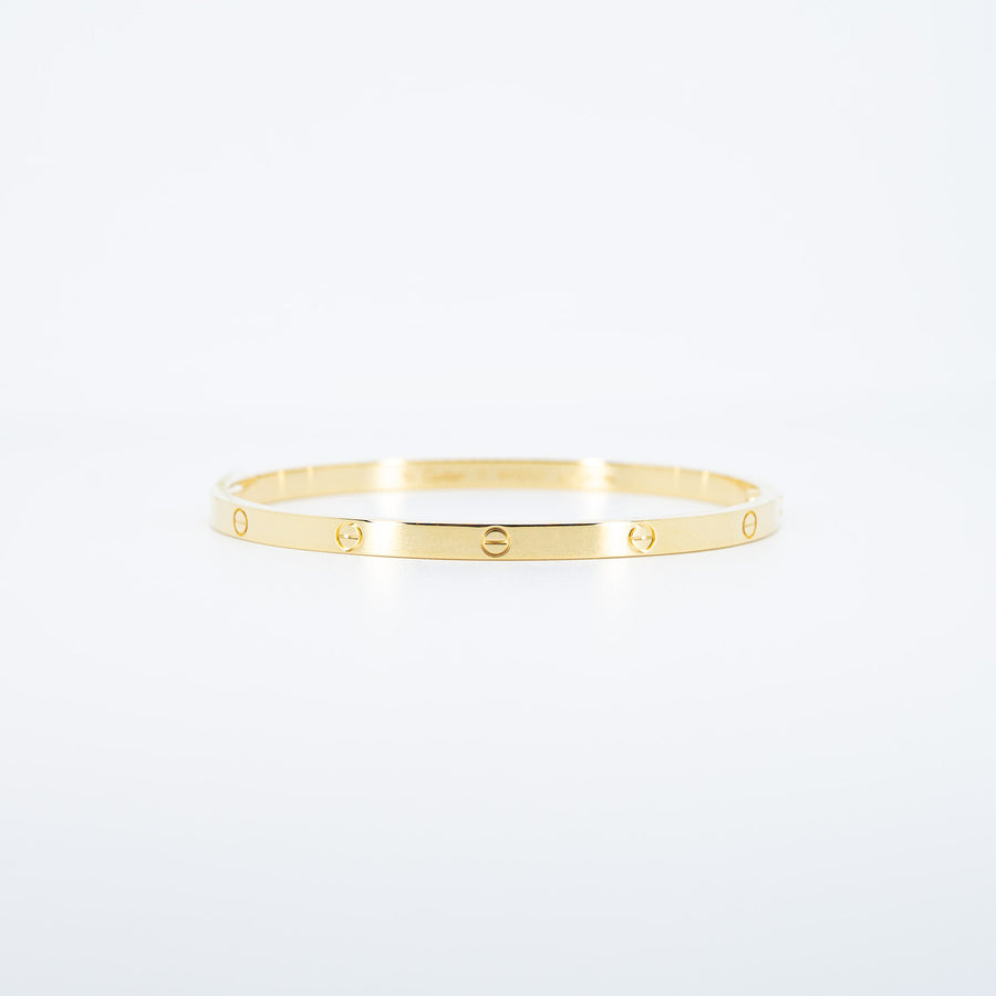กำไลข้อมือ Cartier Love Bracelet, Small Model 18K Yellow Gold Size 17# (Used) #vrcab 7471