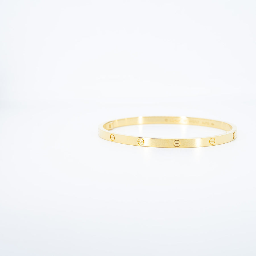 กำไลข้อมือ Cartier Love Bracelet, Small Model 18K Yellow Gold Size 17# (Used) #vrcab 7471