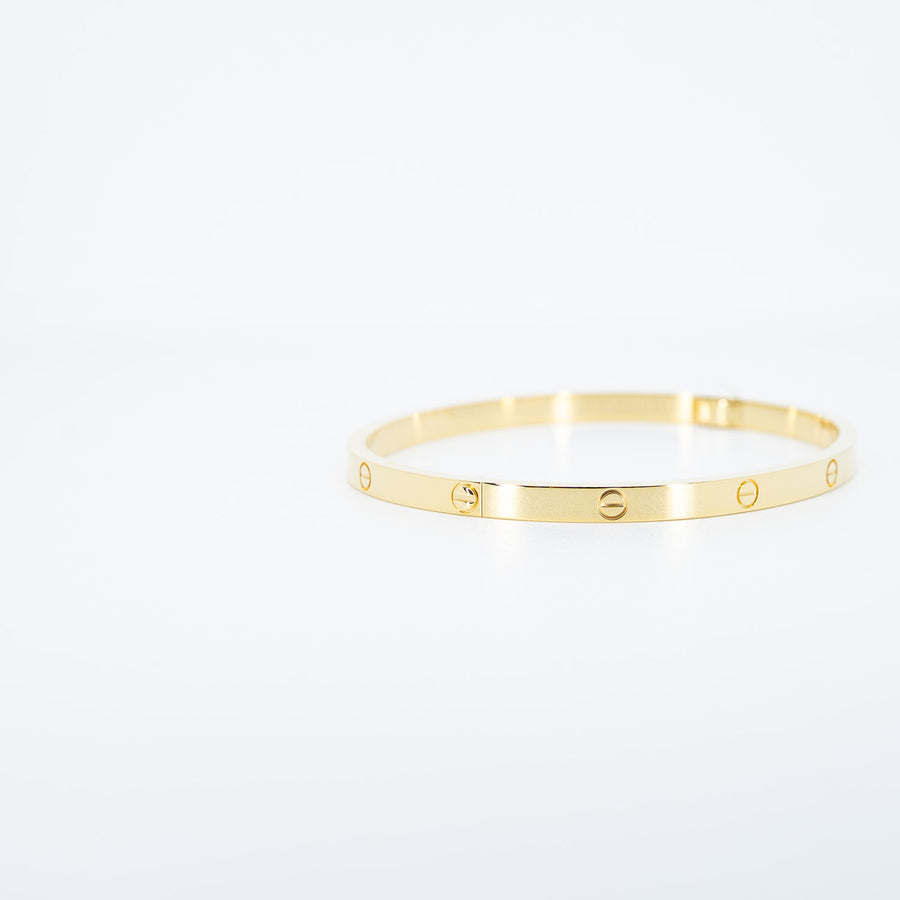 กำไลข้อมือ Cartier Love Bracelet, Small Model 18K Yellow Gold Size 17# (Used) #vrcab 7471