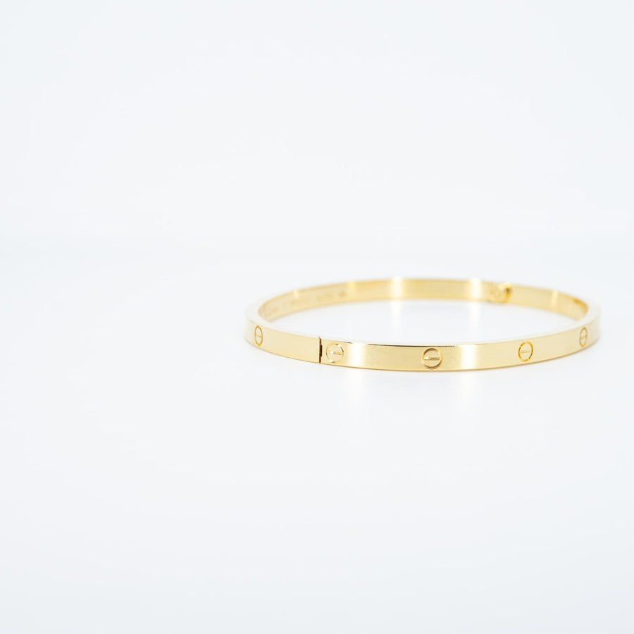 กำไลข้อมือ Cartier Love Bracelet, Small Model 18K Yellow Gold Size 17# (Used) #vrcab 7471