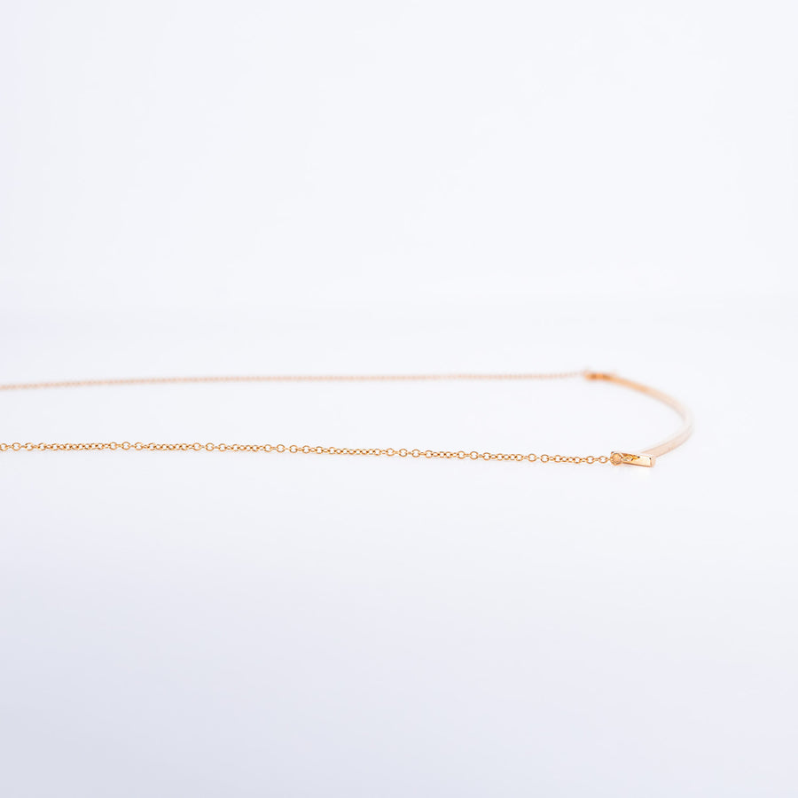 สร้อยและจี้ Tiffany & Co. Tiffany T Smile Pendant, Large 18K Rose Gold Size 40-45cm.# (Used) #vrtinlimt 7468