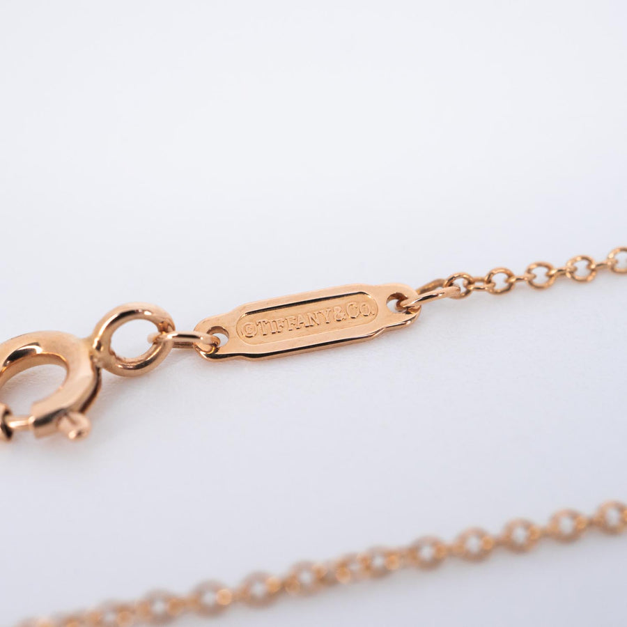 สร้อยและจี้ Tiffany & Co. Tiffany T Smile Pendant, Large 18K Rose Gold Size 40-45cm.# (Used) #vrtinlimt 7468