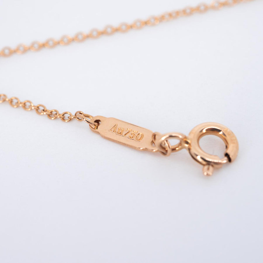 สร้อยและจี้ Tiffany & Co. Tiffany T Smile Pendant, Large 18K Rose Gold Size 40-45cm.# (Used) #vrtinlimt 7468