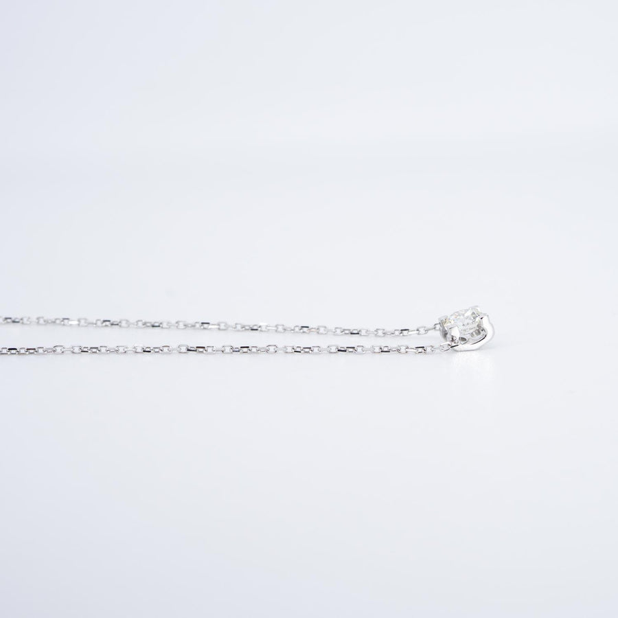 สร้อยและจี้ Cartier C de Cartier necklace with diamond 0.34ct H VVS2 White Gold Size 37.5 cm.# (Used) #vrca 0976