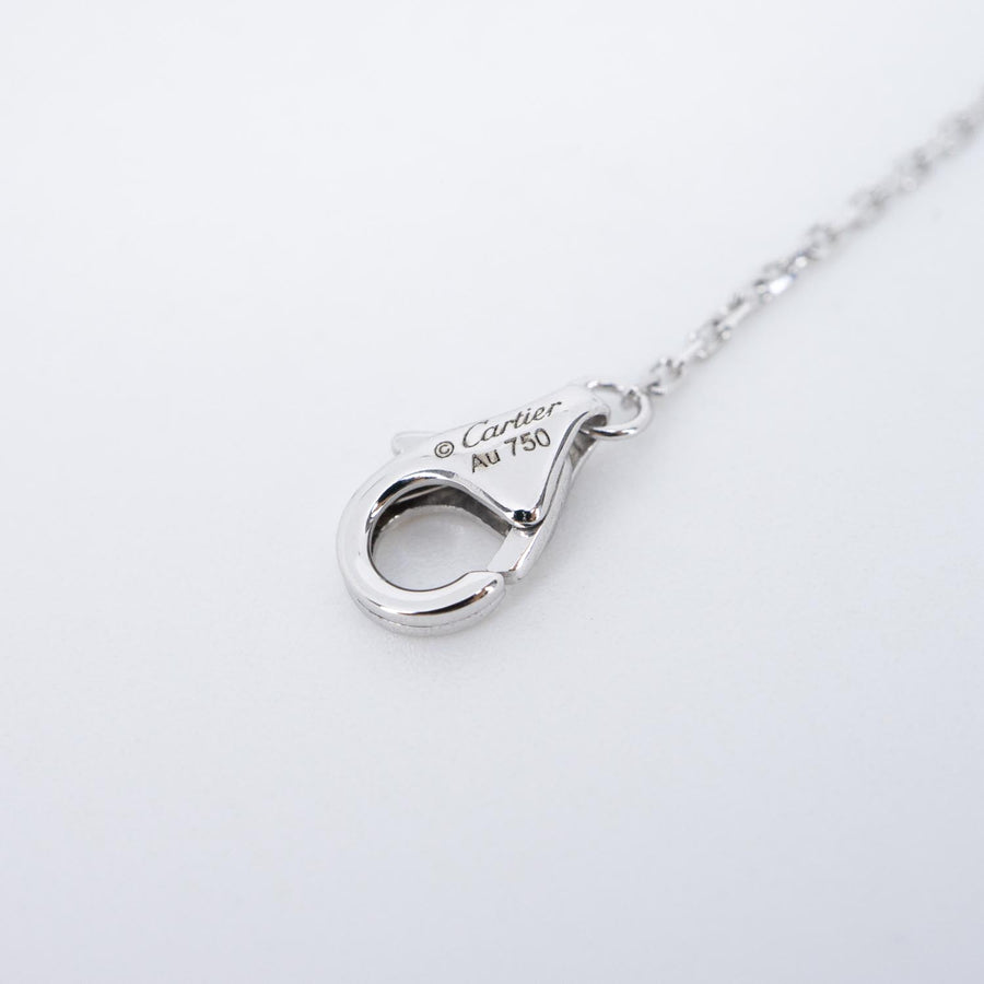 สร้อยและจี้ Cartier C de Cartier necklace with diamond 0.34ct H VVS2 White Gold Size 37.5 cm.# (Used) #vrca 0976