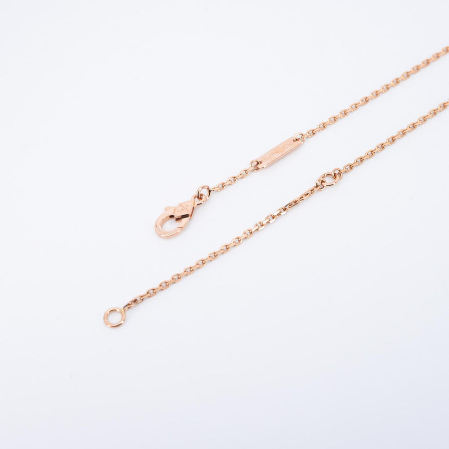สร้อยและจี้ Van Cleef & Arpels Vintage Alhambra pendant, Mother-of-pearl 18K Rose Gold Size 36-40cm.# (Used) #vrvanl 7465