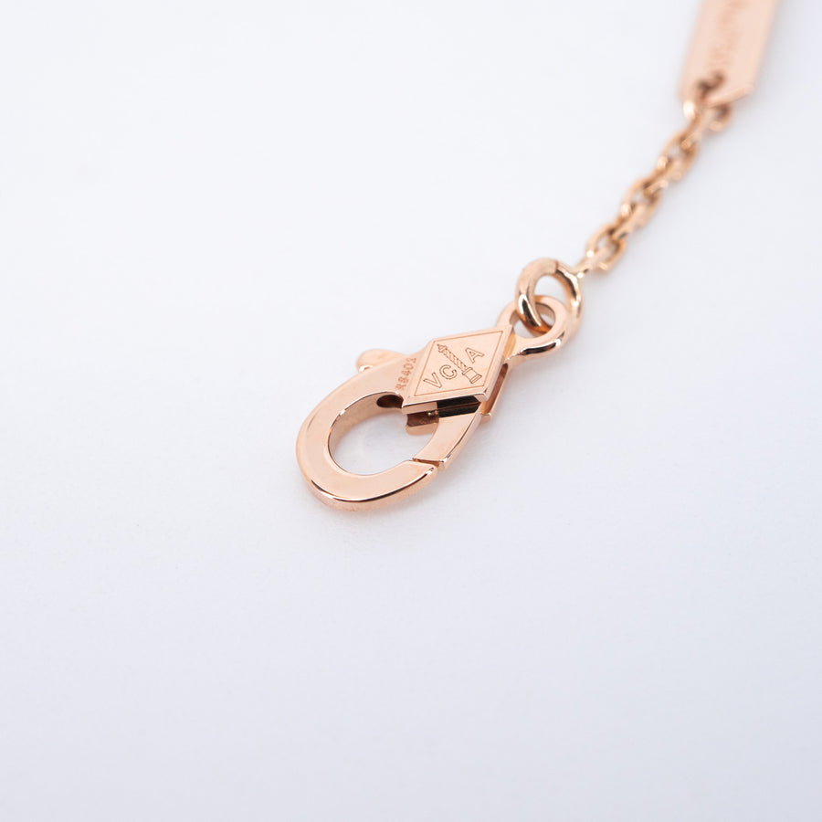 สร้อยและจี้ Van Cleef & Arpels Vintage Alhambra pendant, Mother-of-pearl 18K Rose Gold Size 36-40cm.# (Used) #vrvanl 7465