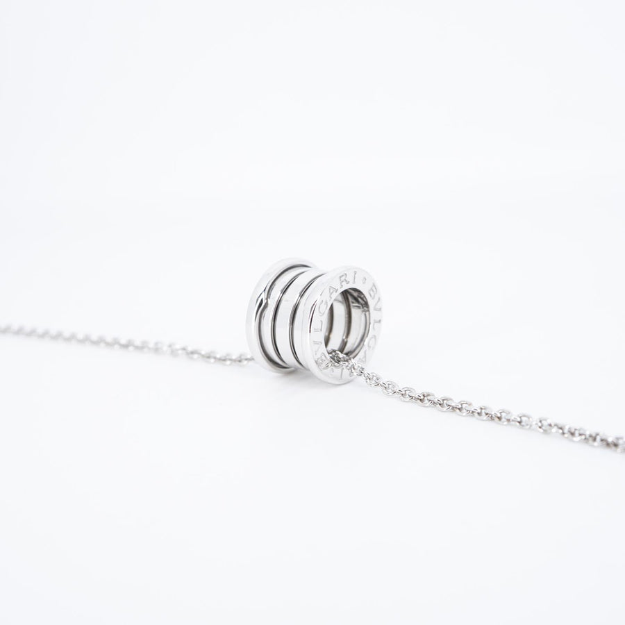 สร้อยและจี้ Bvlgari B.zero1 necklace and pendant 18K White Gold Size 48cm.# (Used) #vrbvnlimt 7464