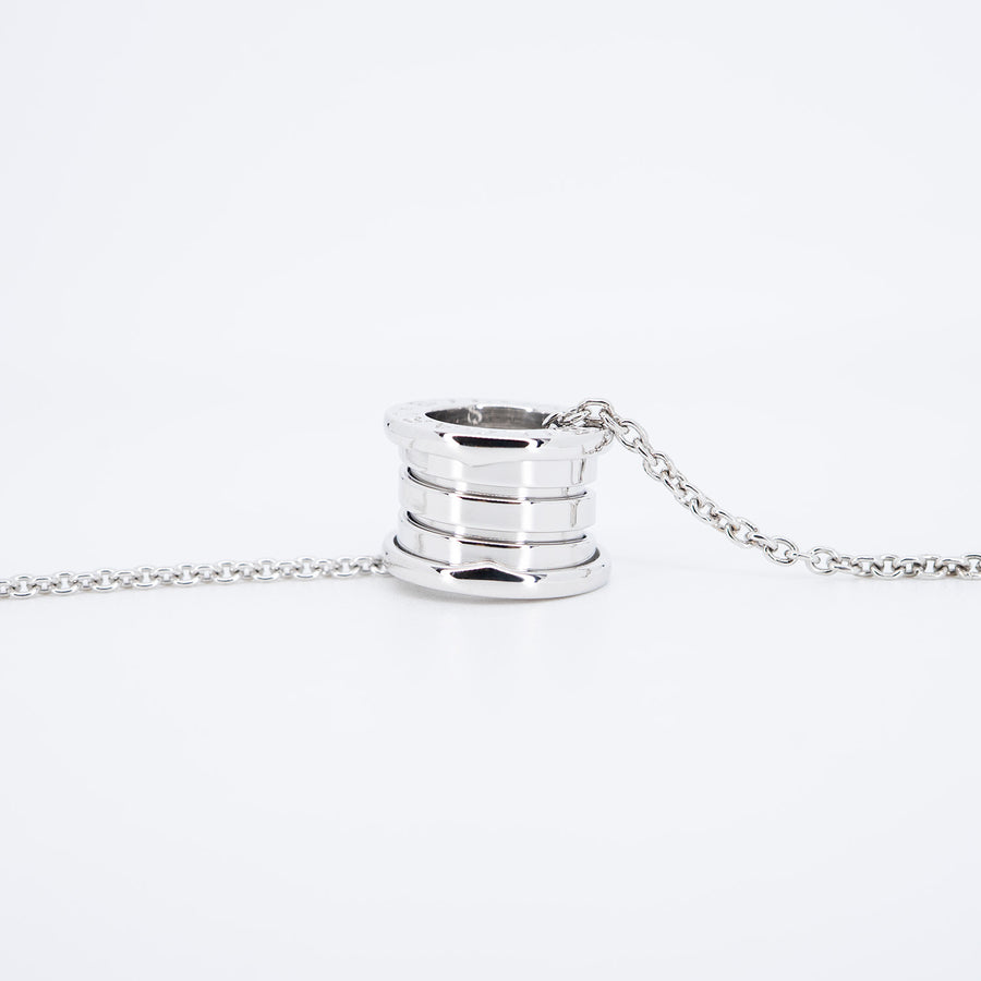 สร้อยและจี้ Bvlgari B.zero1 necklace and pendant 18K White Gold Size 48cm.# (Used) #vrbvnlimt 7464