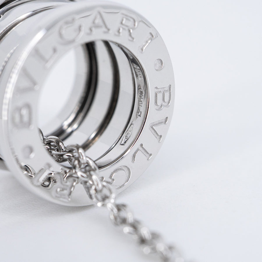 สร้อยและจี้ Bvlgari B.zero1 necklace and pendant 18K White Gold Size 48cm.# (Used) #vrbvnlimt 7464
