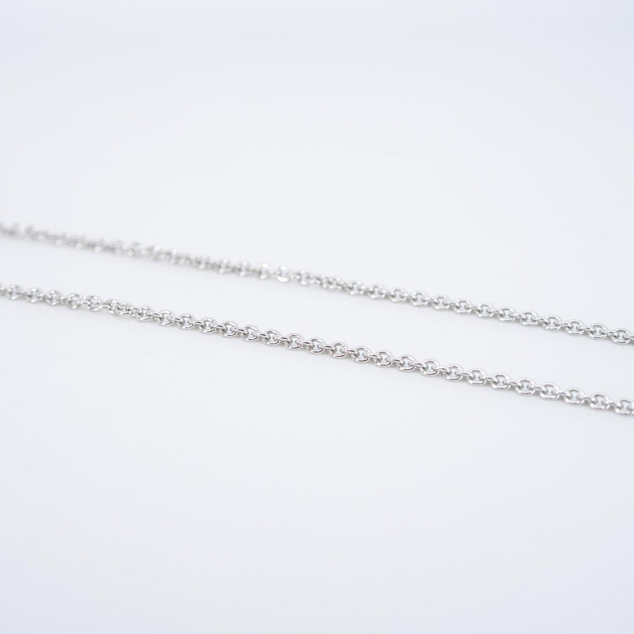 สร้อยและจี้ Bvlgari B.zero1 necklace and pendant 18K White Gold Size 48cm.# (Used) #vrbvnlimt 7464