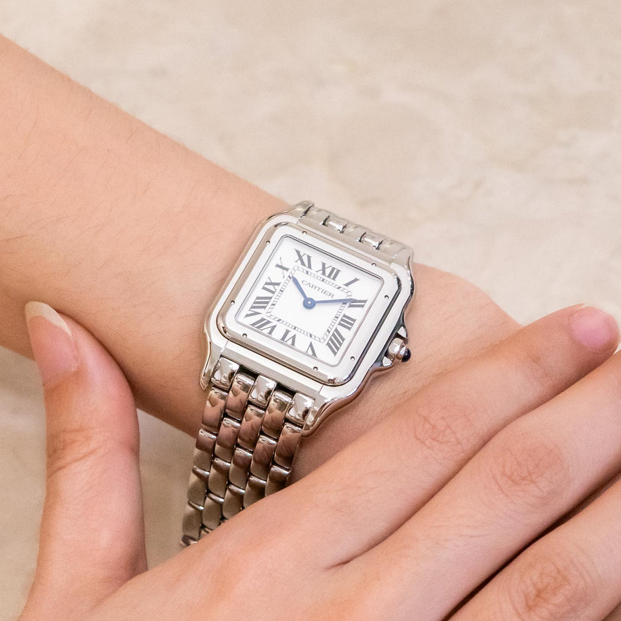 นาฬิกา Cartier Panthere de Cartier watch, large model, quartz movement Stainless Steel Size L (31 mm. x 42 mm.)# (Used) #vrcaw 7485