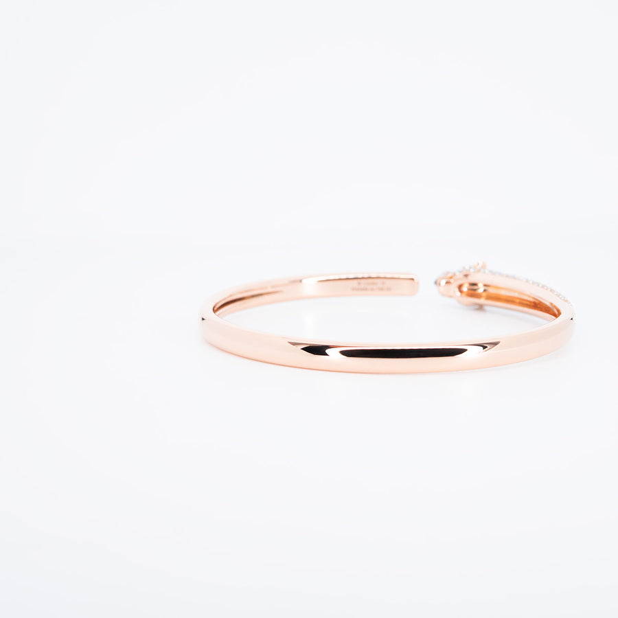 กำไลข้อมือ Cartier Panthere de Cartier bracelet, small model, half-paved 18K Rose Gold Size 17# (Used) #vrcaHIT 0992