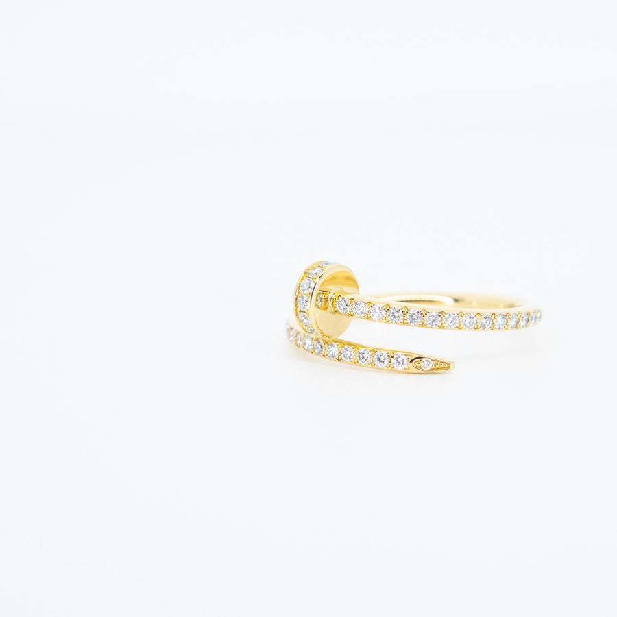 แหวน Cartier Juste un Clou ring, small model, diamonds 18K Yellow Gold Size 53# (Used) #vrcarimt 7487