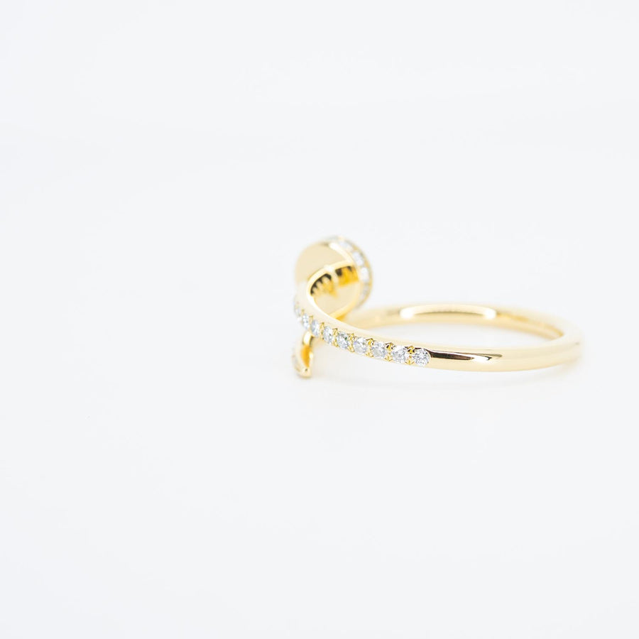 แหวน Cartier Juste un Clou ring, small model, diamonds 18K Yellow Gold Size 53# (Used) #vrcarimt 7487