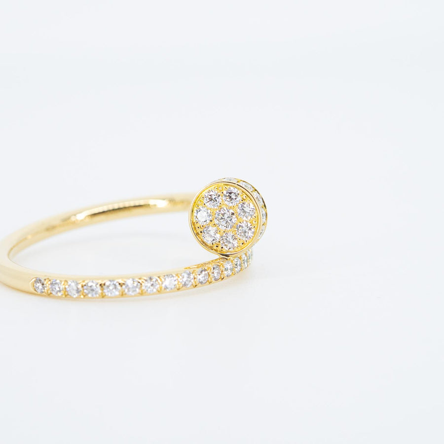 แหวน Cartier Juste un Clou ring, small model, diamonds 18K Yellow Gold Size 53# (Used) #vrcarimt 7487