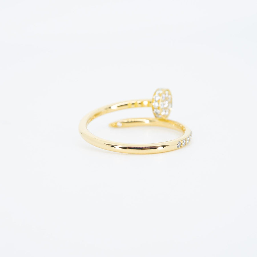 แหวน Cartier Juste un Clou ring, small model, diamonds 18K Yellow Gold Size 53# (Used) #vrcarimt 7487
