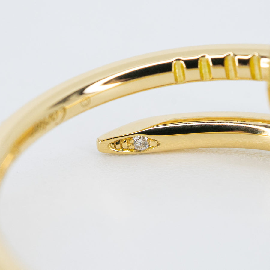 แหวน Cartier Juste un Clou ring, small model, diamonds 18K Yellow Gold Size 53# (Used) #vrcarimt 7487