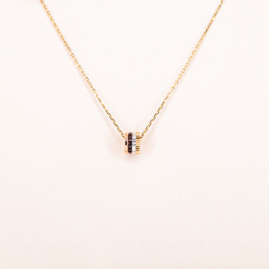 สร้อยและจี้ Boucheron Quatre Classique Pendant, XS motif 3Colors Size 36-44cm.# (Used) #vrbonl 7490