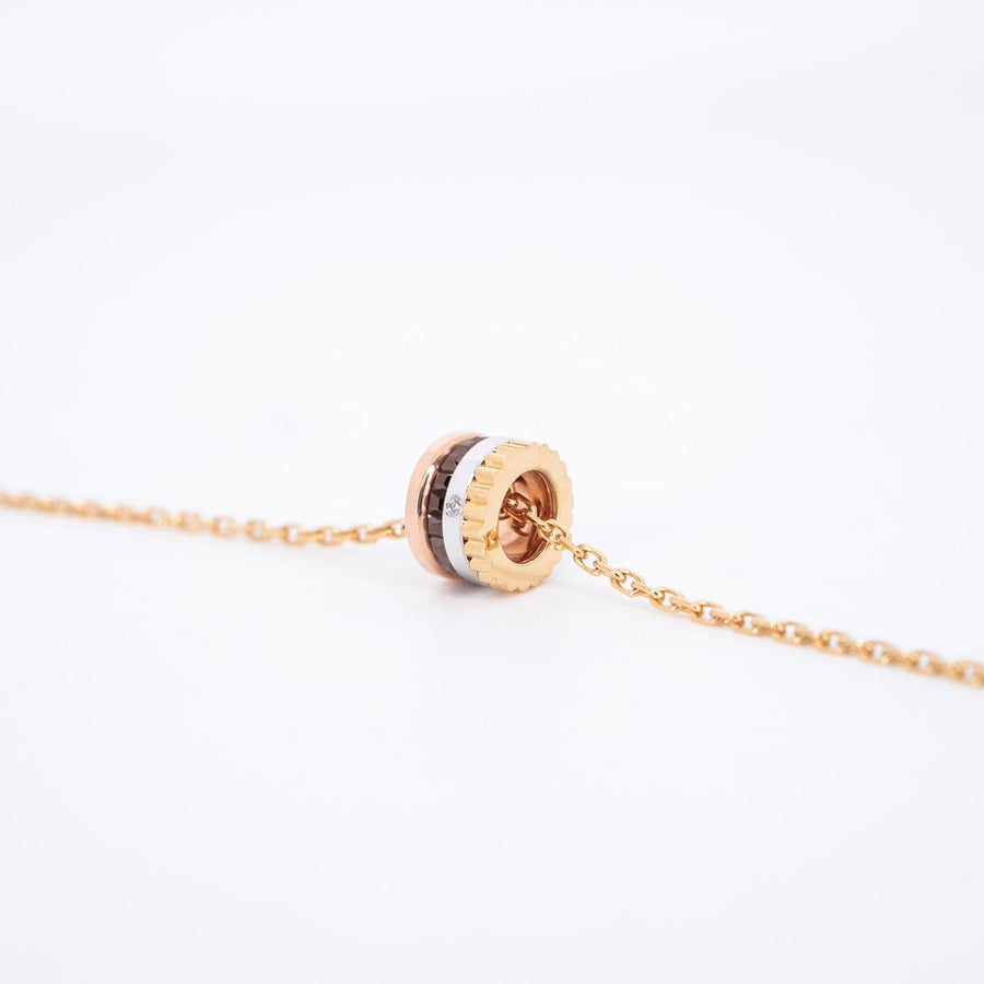 สร้อยและจี้ Boucheron Quatre Classique Pendant, XS motif 3Colors Size 36-44cm.# (Used) #vrbonl 7490