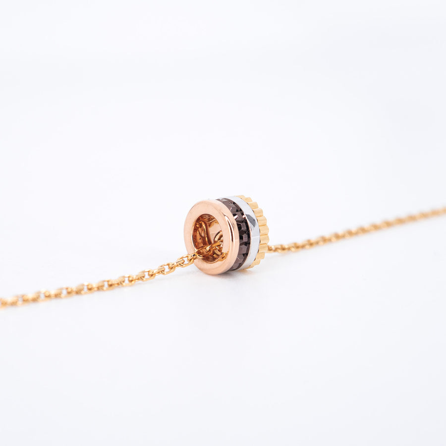 สร้อยและจี้ Boucheron Quatre Classique Pendant, XS motif 3Colors Size 36-44cm.# (Used) #vrbonl 7490