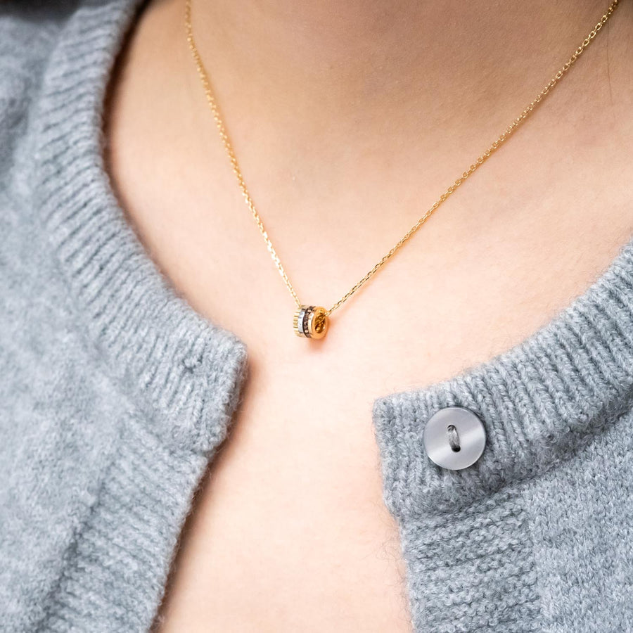 สร้อยและจี้ Boucheron Quatre Classique Pendant, XS motif 3Colors Size 36-44cm.# (Used) #vrbonl 7490