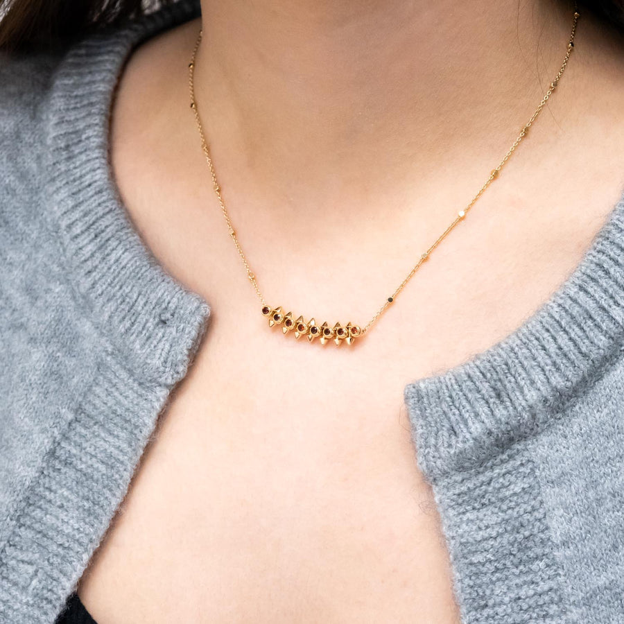 สร้อยและจี้ Cartier Clash de Cartier pendant, Garnets, Special Edition 18K Rose Gold Size 37-40cm.# (Used) #vrcanl 7450