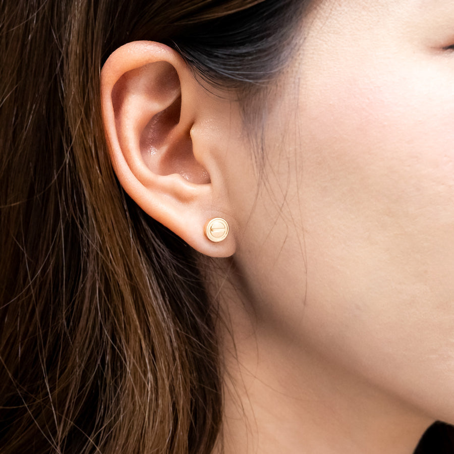 ต่างหู Cartier Love earrings Studs 18K Rose Gold (Used) #vrcae 7421