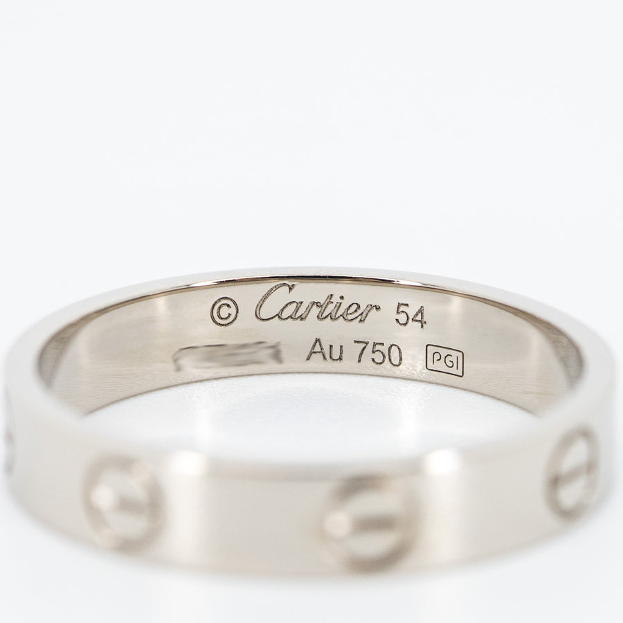 แหวน Cartier Love band 18K White Gold Size 54# (Used) #vrcarimt 7491