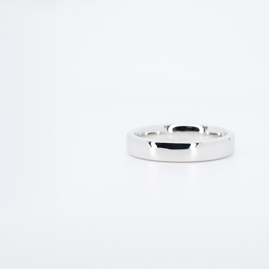 แหวน Tiffany & Co. Tiffany Forever, Wedding Band Ring in Platinum, 4 mm. Wide Platinum950 Size 65# (Used) #vrti 0986