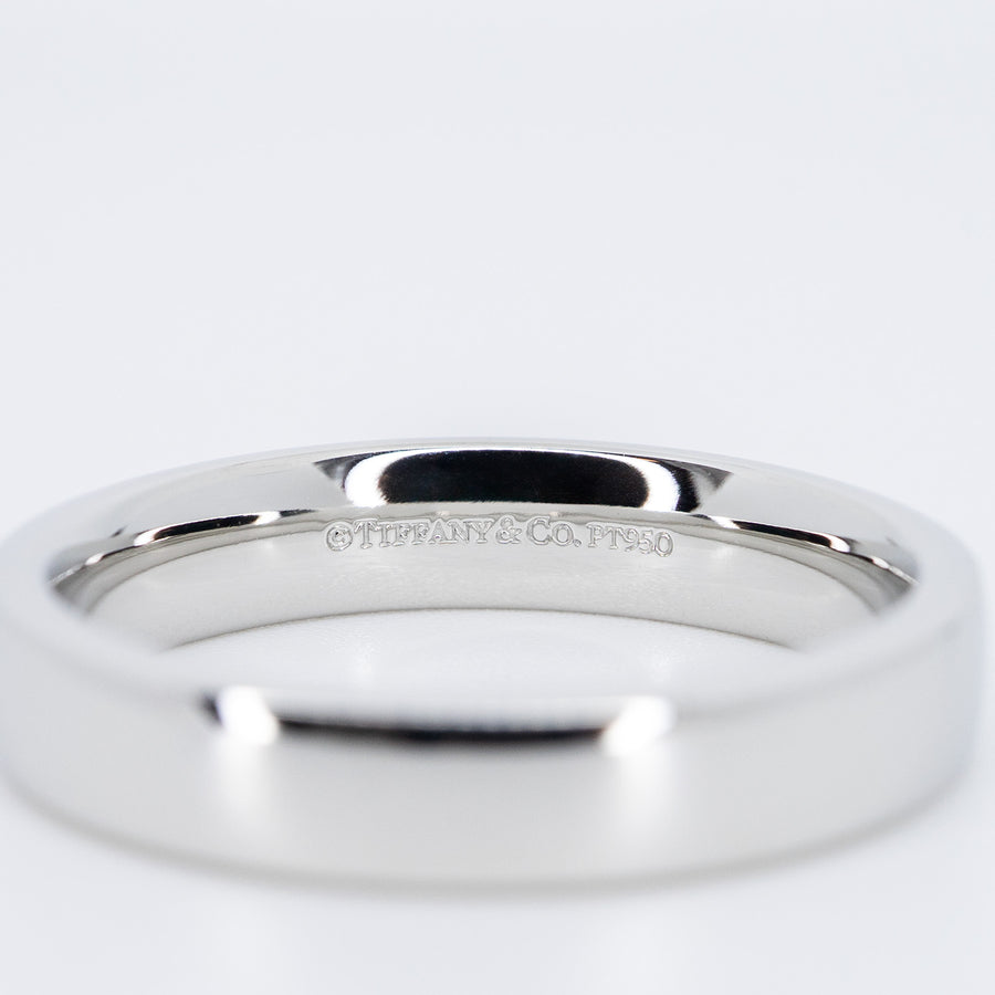 แหวน Tiffany & Co. Tiffany Forever, Wedding Band Ring in Platinum, 4 mm. Wide Platinum950 Size 65# (Used) #vrti 0986