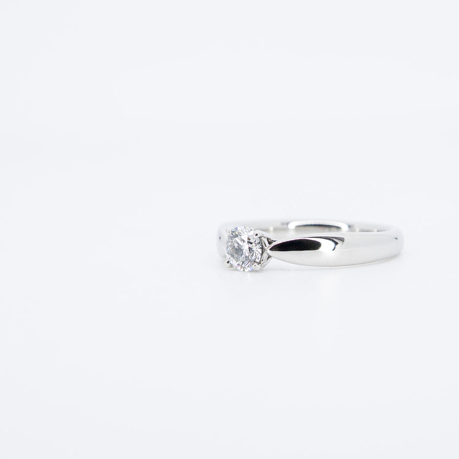 แหวน Tiffany & Co.Tiffany Harmony Solitaire ring 0.24 ct D IF Platinum950 Size 44# (Used) #vrti 0987