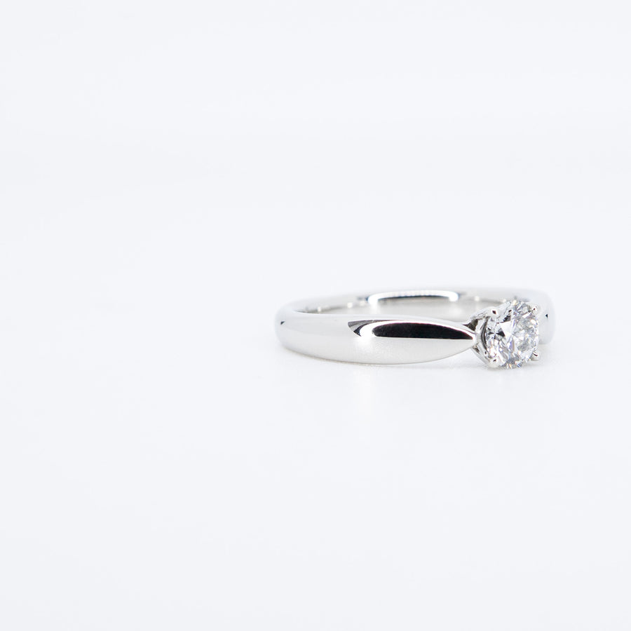 แหวน Tiffany & Co.Tiffany Harmony Solitaire ring 0.24 ct D IF Platinum950 Size 44# (Used) #vrti 0987