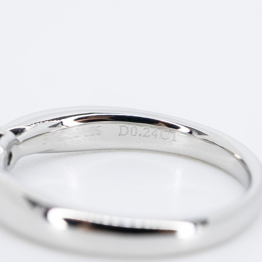 แหวน Tiffany & Co.Tiffany Harmony Solitaire ring 0.24 ct D IF Platinum950 Size 44# (Used) #vrti 0987