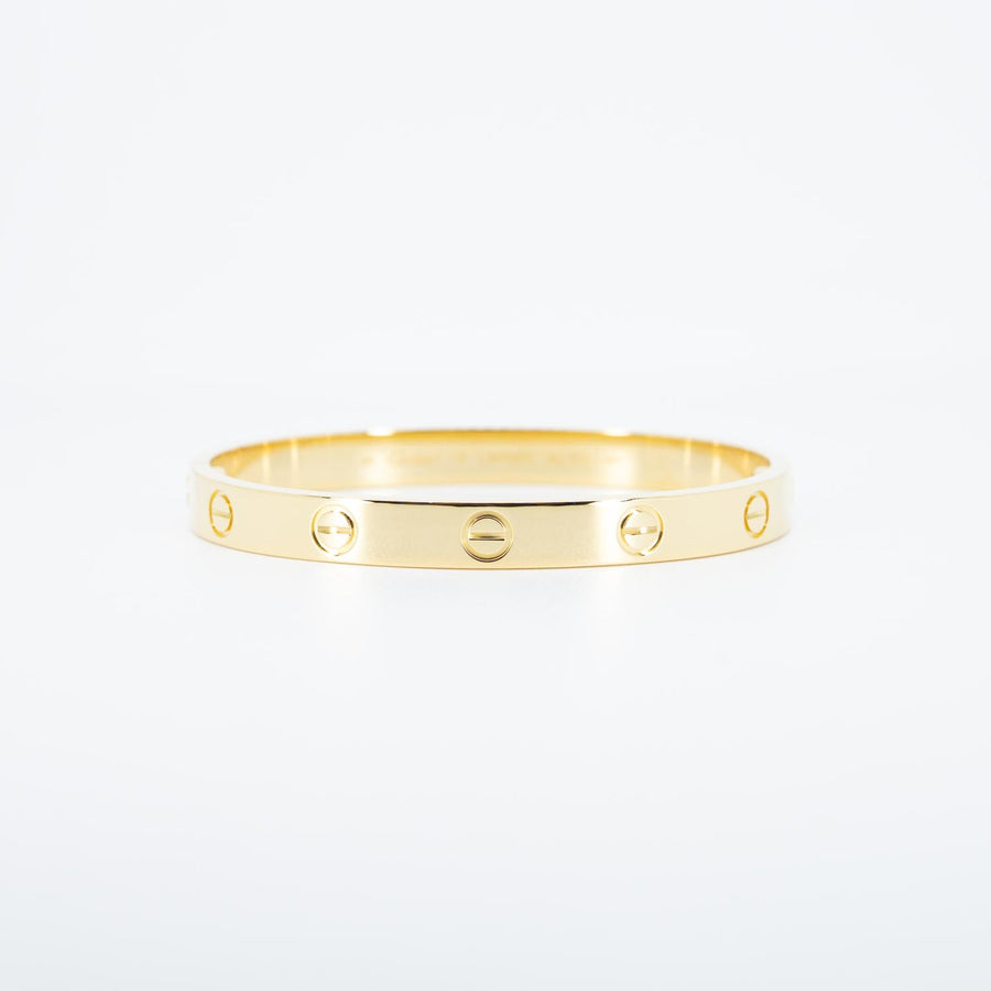 กำไลข้อมือ Cartier Love Bracelet 18K Yellow Gold Size 16# (Used) #vrca 0981