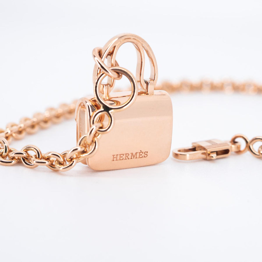 สร้อยข้อมือ Hermes Amulettes Constance bracelet 18K Rose Gold Size 16cm.# (Used) #vrhebimtHIT 7493