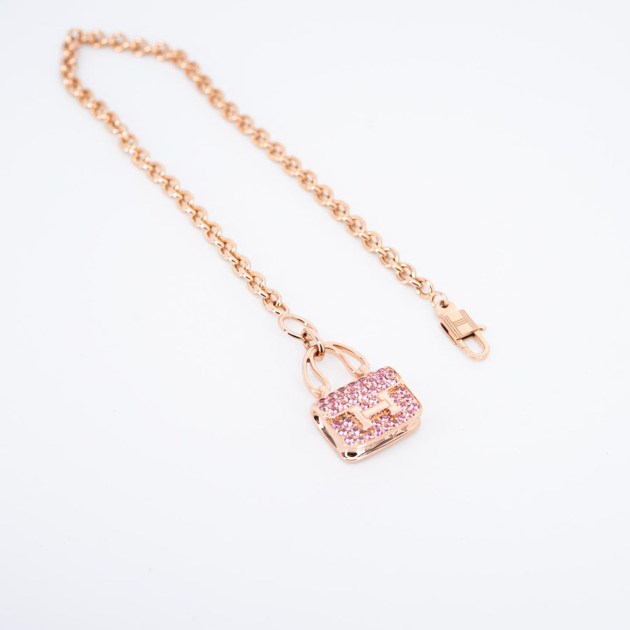 สร้อยข้อมือ Hermes Amulettes Constance bracelet 18K Rose Gold Size 16cm.# (Used) #vrhebimtHIT 7493