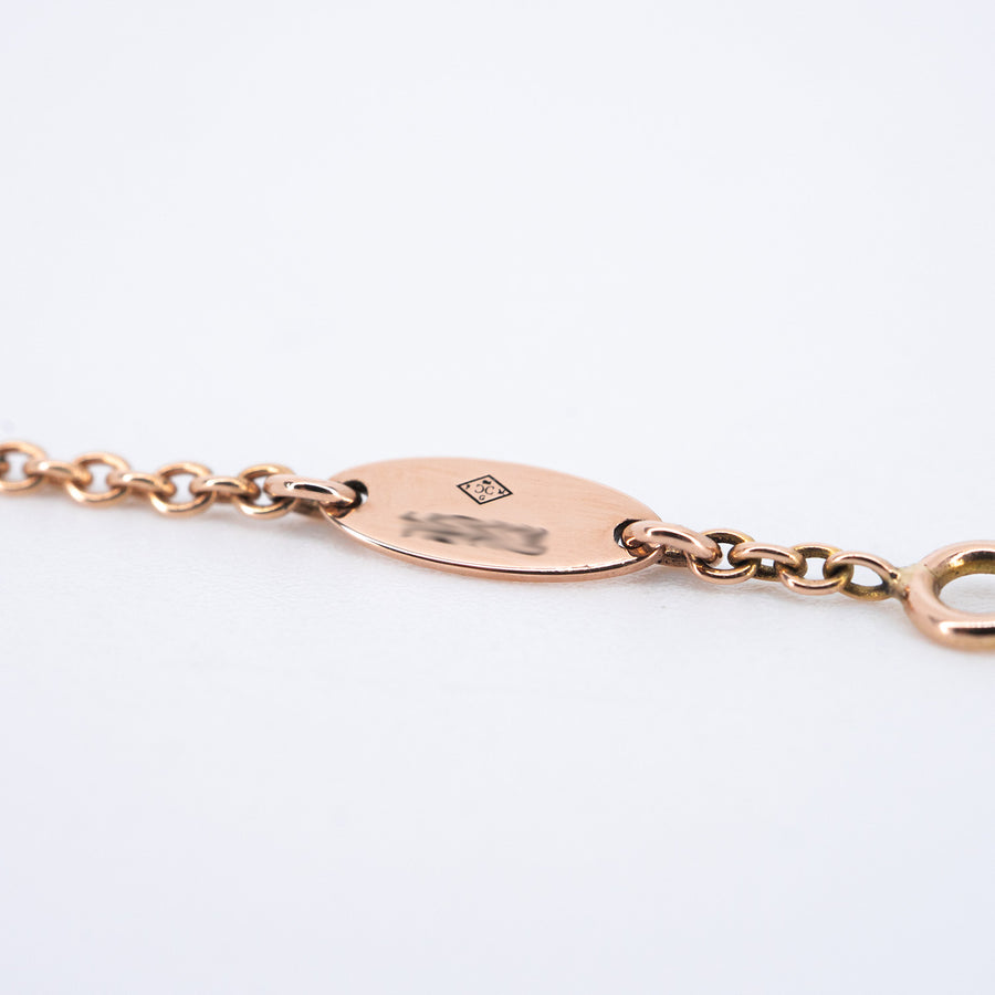 สร้อยข้อมือ Dior Rose Des Vents Bracelet with Red Ceramic 18K Rose Gold Size 14.5-17cm.# (Used) #vrdibimt 7495