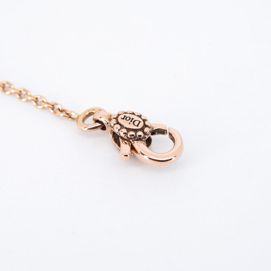 สร้อยข้อมือ Dior Rose Des Vents Bracelet with Onxy 18K Rose Gold Size 14.5-17cm.# (Used) #vrdibimt 7494