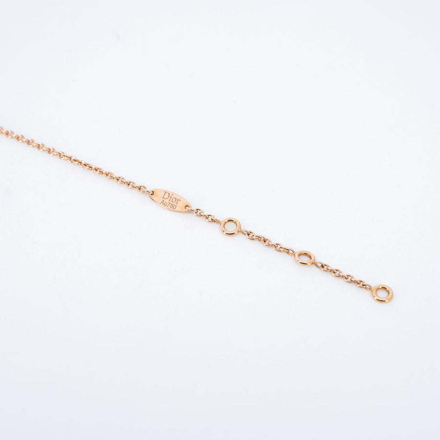 สร้อยข้อมือ Dior Rose Des Vents Bracelet with Onxy 18K Rose Gold Size 14.5-17cm.# (Used) #vrdibimt 7494