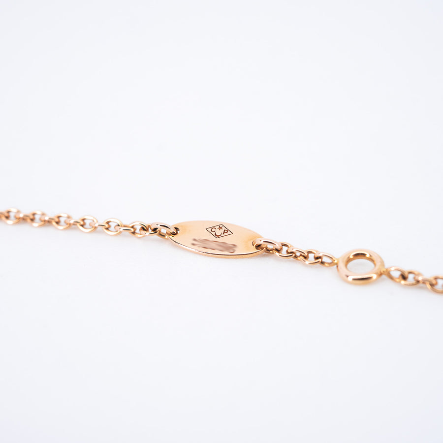 สร้อยข้อมือ Dior Rose Des Vents Bracelet with Onxy 18K Rose Gold Size 14.5-17cm.# (Used) #vrdibimt 7494