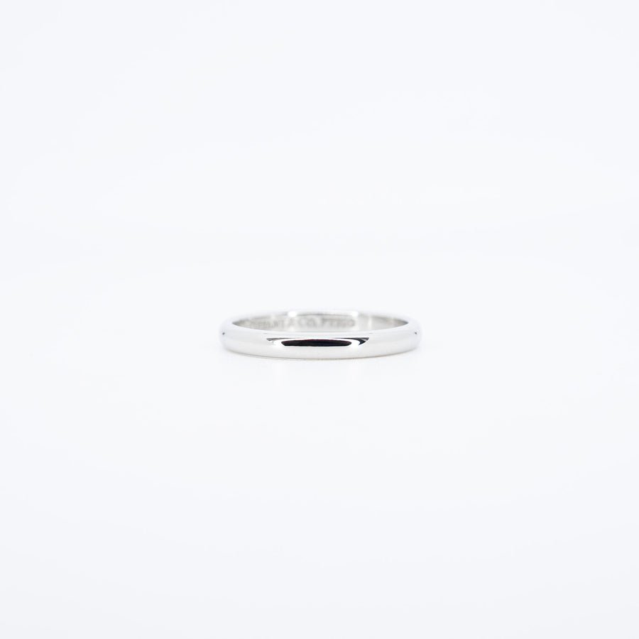 แหวน Tiffany & Co. Tiffany Forever, Wedding Band Ring in Platinum, 2.5 mm. Wide Platinum950 Size 44# (Used) #vrti 0985