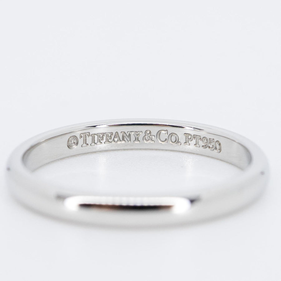 แหวน Tiffany & Co. Tiffany Forever, Wedding Band Ring in Platinum, 2.5 mm. Wide Platinum950 Size 44# (Used) #vrti 0985